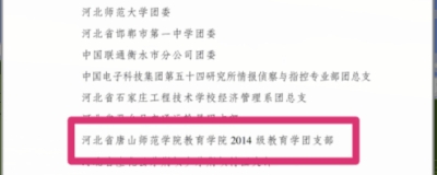 太阳官网14教育学团支部荣获2016年度“全国五四红旗团支部”称号